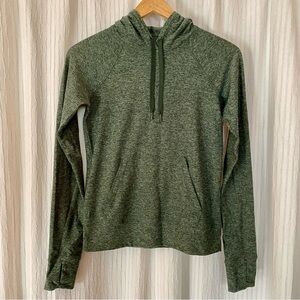 Outdoor Voices | All Day Cloudknit Green Heathered Lightweight Hoodie XS